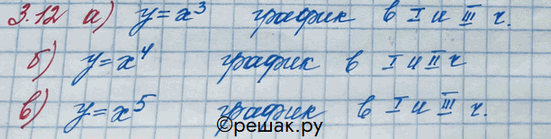 Изображение Упр.3.12 ГДЗ Никольский 10 класс