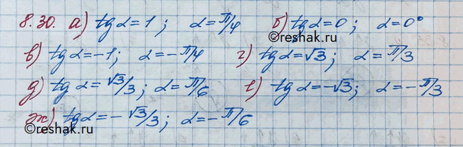 Изображение Упр.8.30 ГДЗ Никольский 10 класс