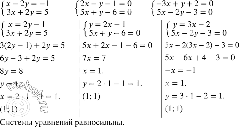 Изображение 716. Равносильны ли системы...
