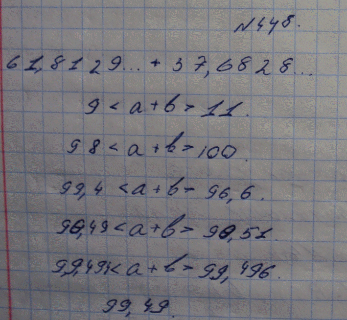 Изображение Упр.448 ГДЗ Макарычев Миндюк Феоктистов 8 класс