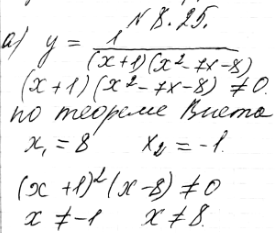 Изображение Упр.8.25 ГДЗ Мордкович 9 класс